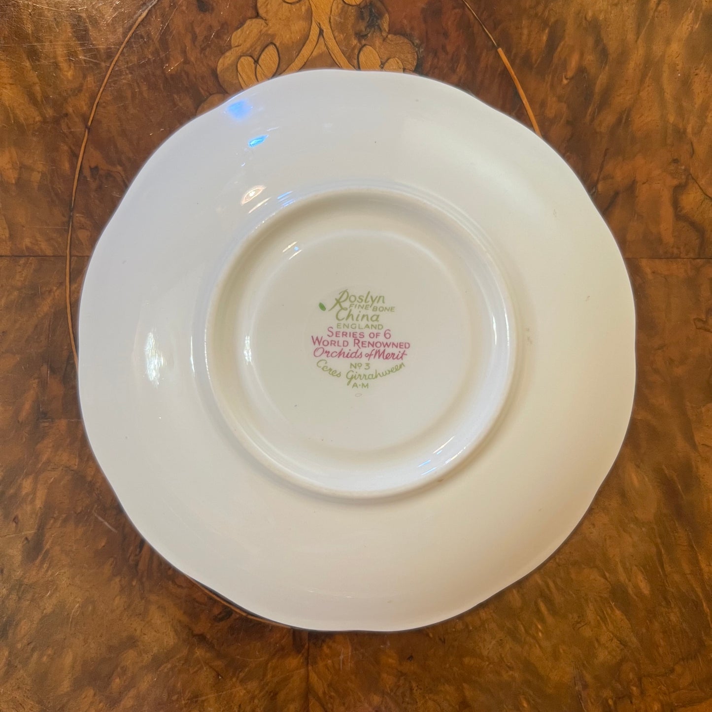 Vintage Roslyn Orchids of Merit Saucer