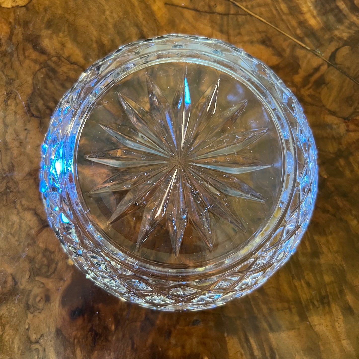 Vintage Glass Cut Small Dish