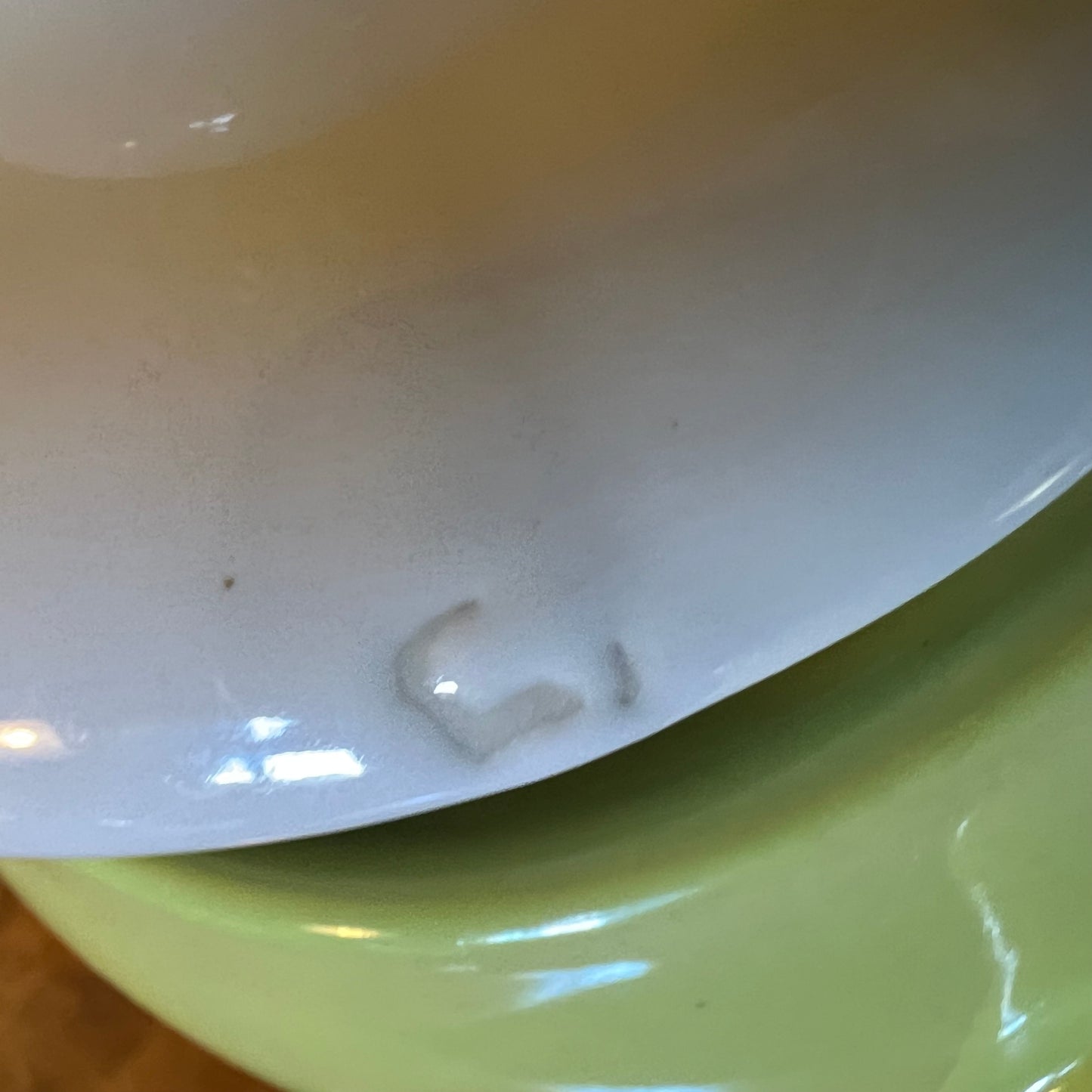 Pale Green White Lid Tea Pot