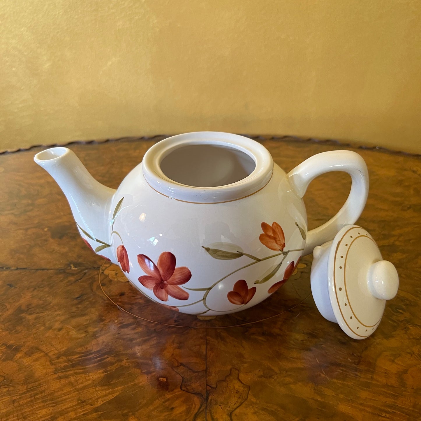 Vintage Autumn Floral Tea Pot