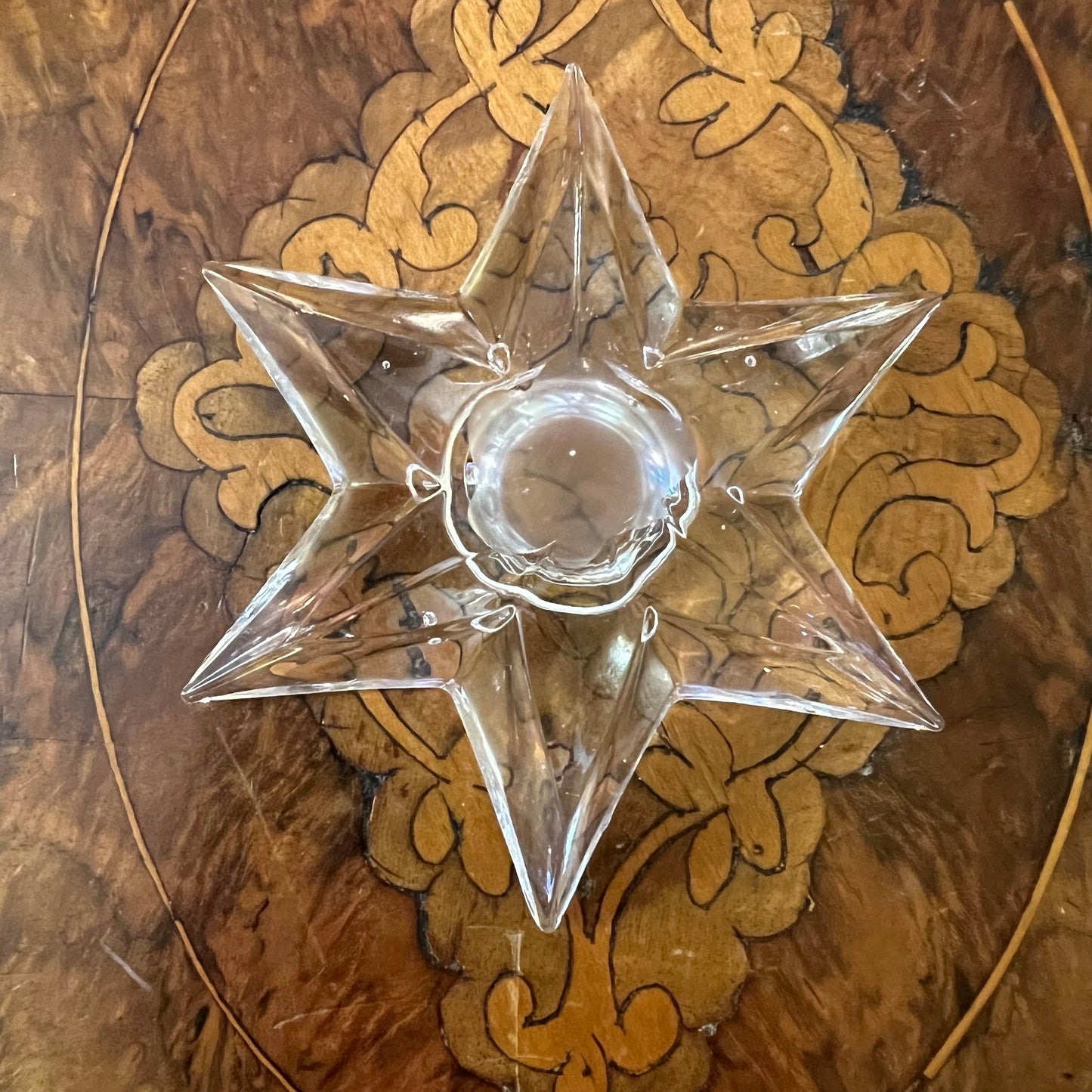 Orrefors Star Shaped Candle Holdes Pair