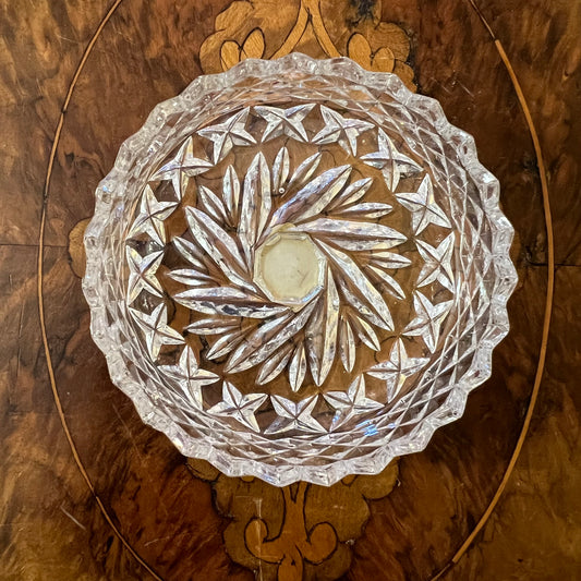 Vintage The European Collection Crystal Small Dish/Ashtray