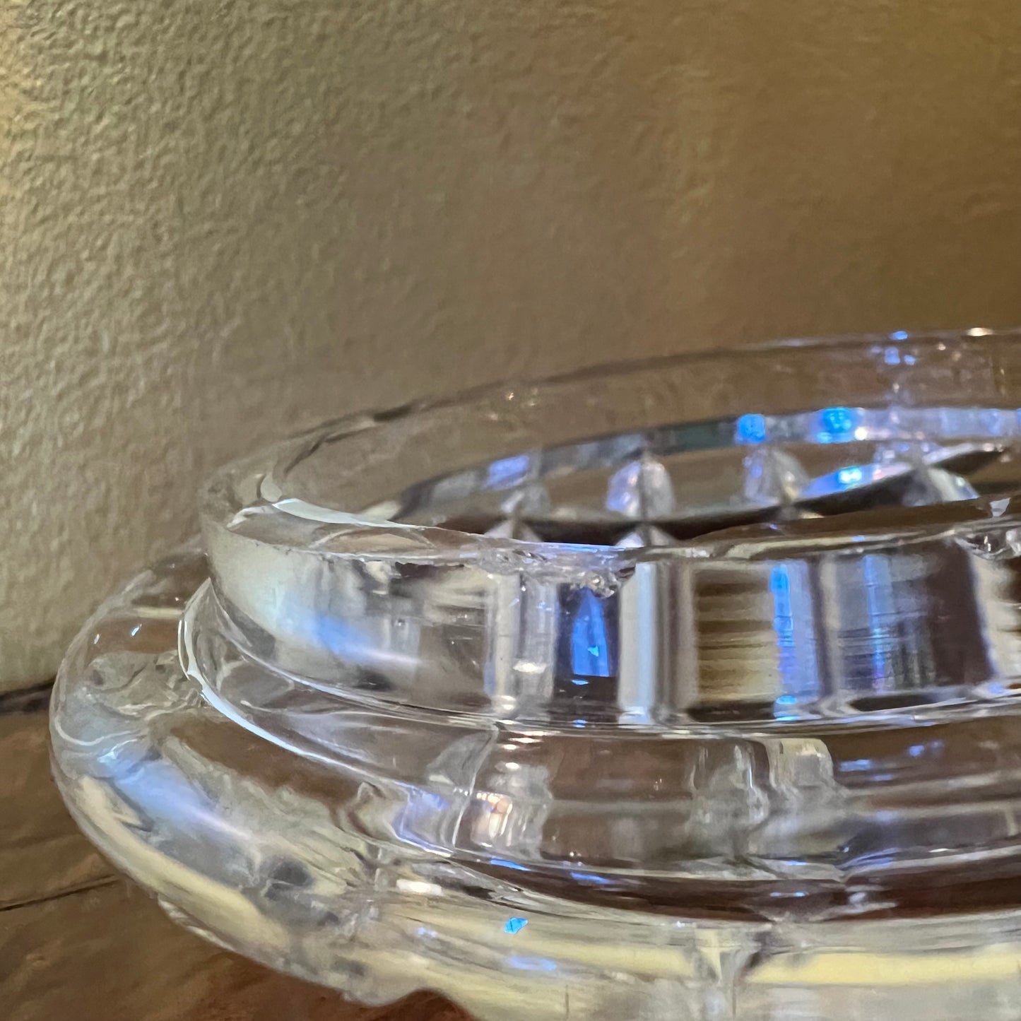 Vintage Crystal Round Trinket Dish