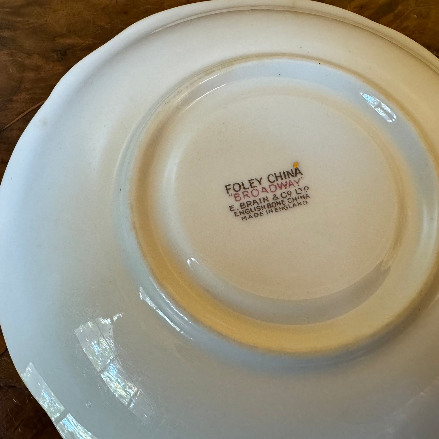 Vintage Old Foley Broadway Print Saucer