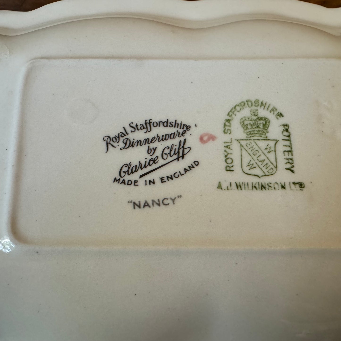 Vintage Clarice Cliff Royal Staffordshire Nancy Pattern Small Dish