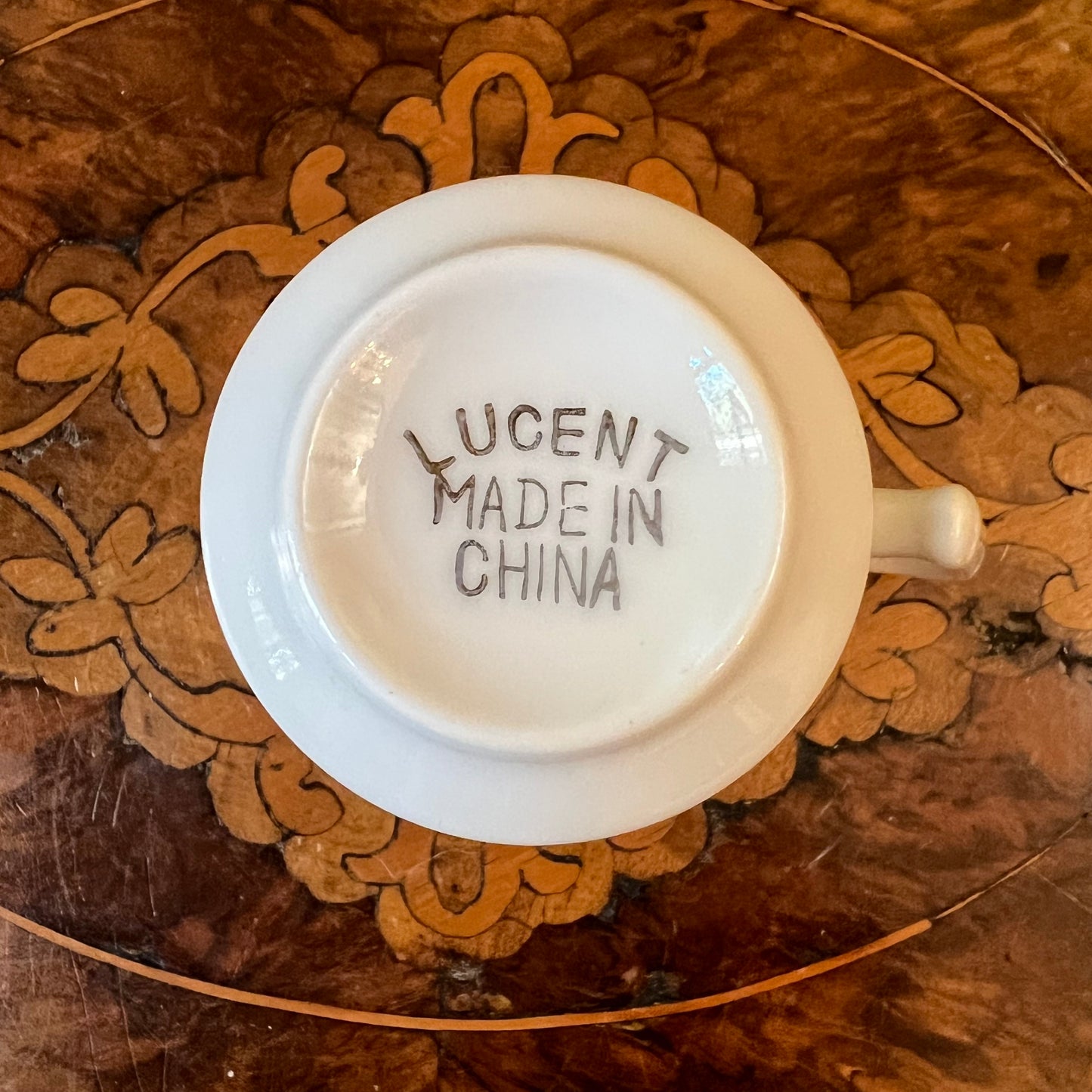 Vintage Lucent Floral Coffee Cup