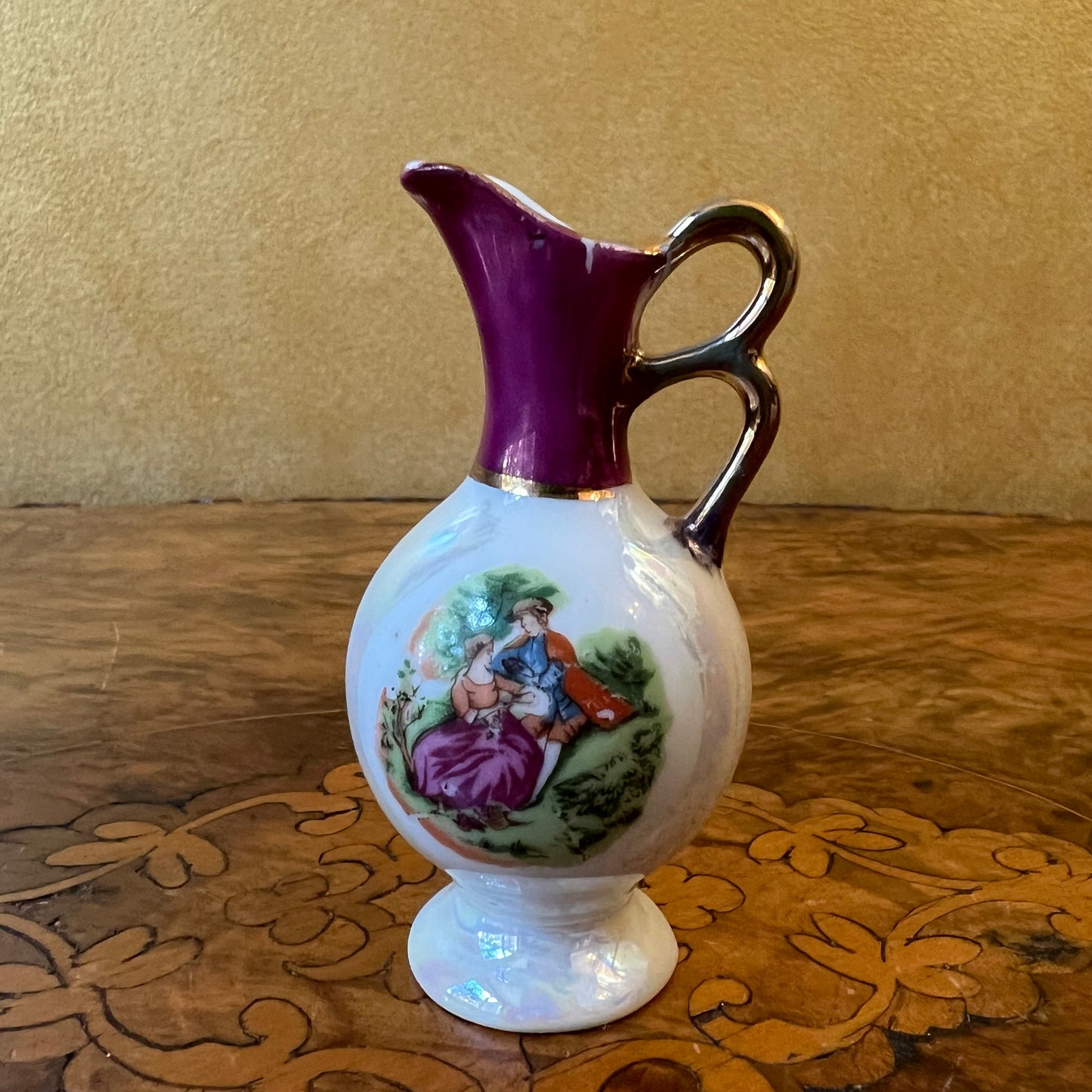 Vintage Courting Print Miniature Jug