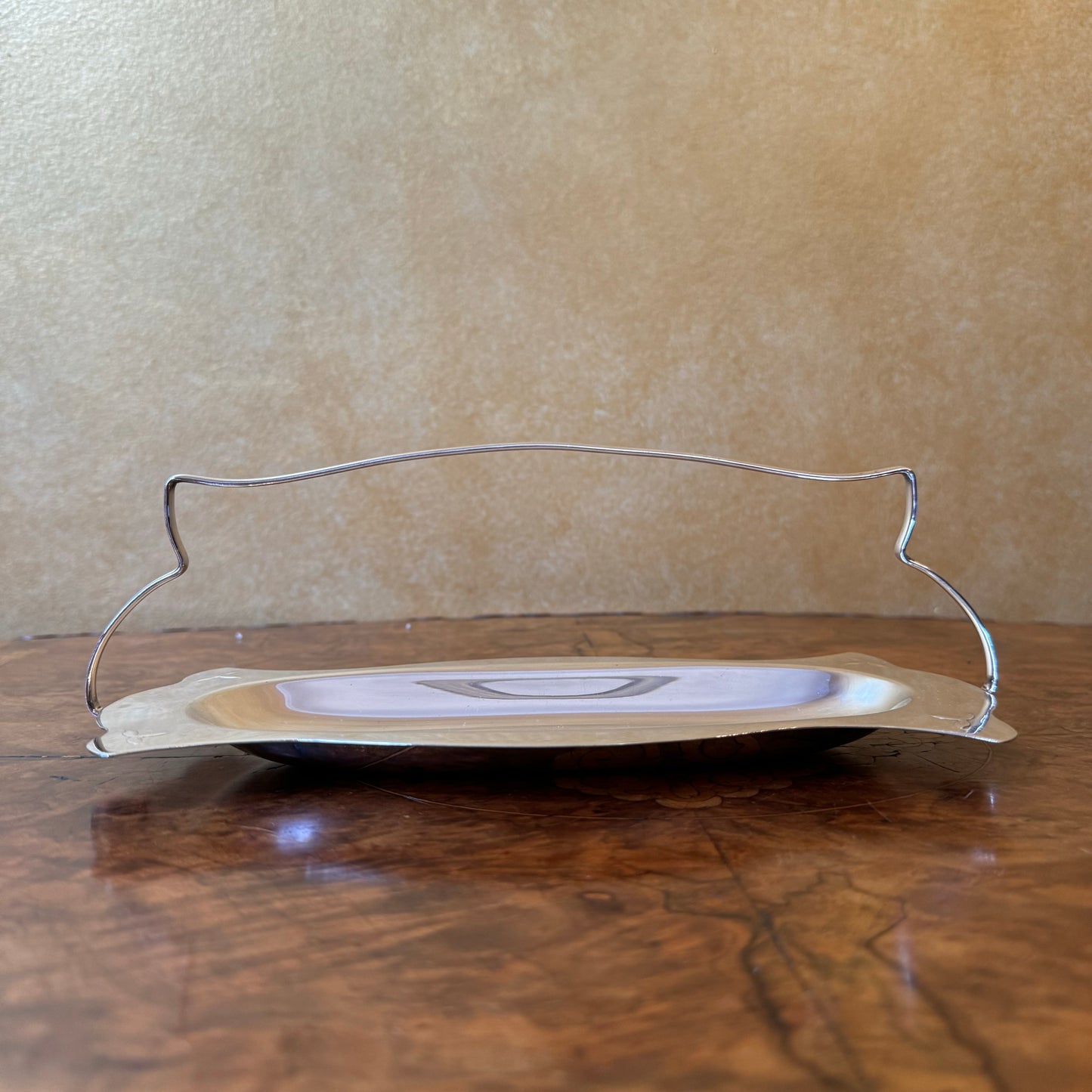 Vintage Silver Plated Tray With Handle