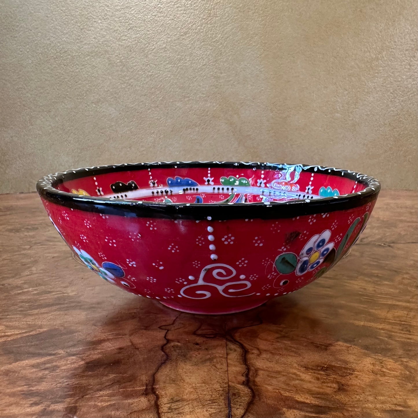 Turkish Pottery Hand Made Colourful Bowl