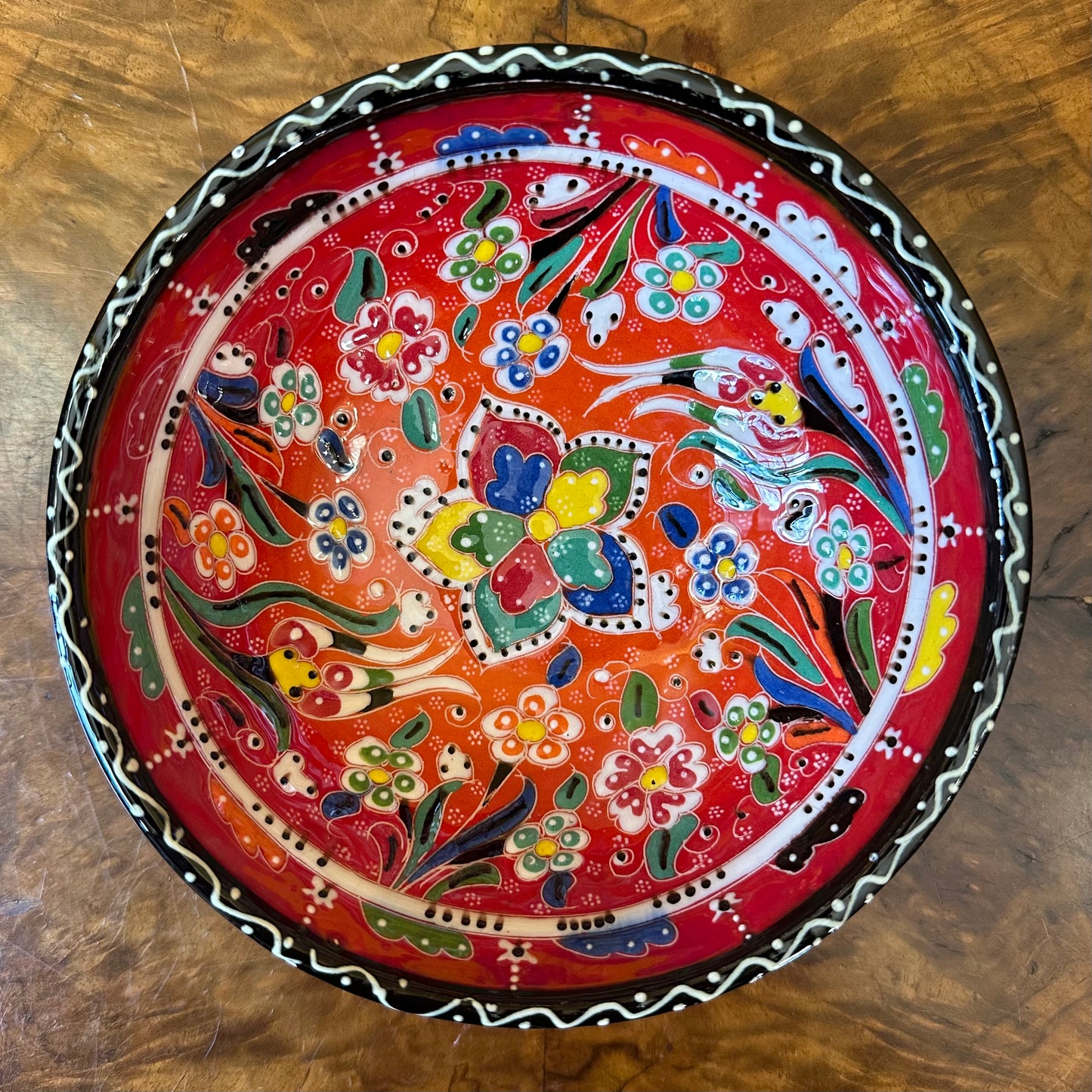 Turkish Pottery Hand Made Colourful Bowl