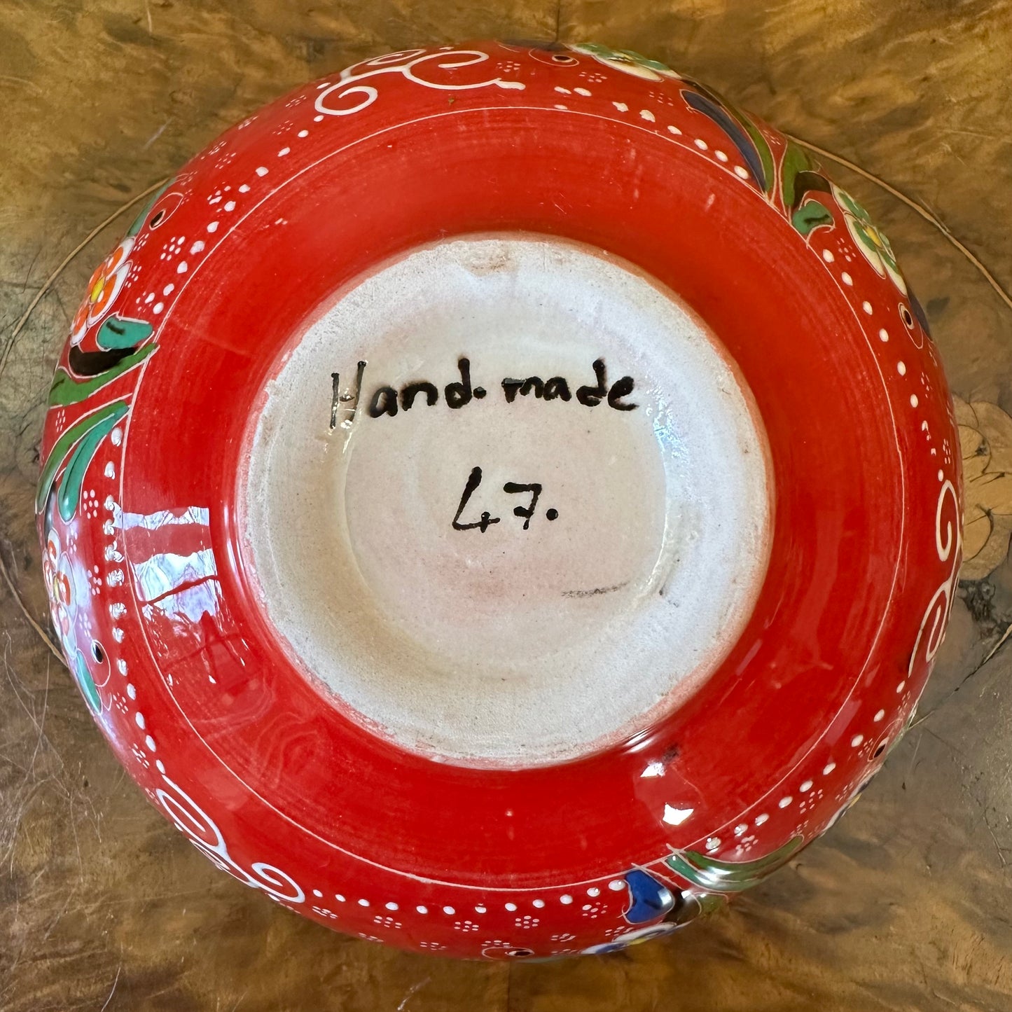 Turkish Pottery Hand Made Colourful Bowl
