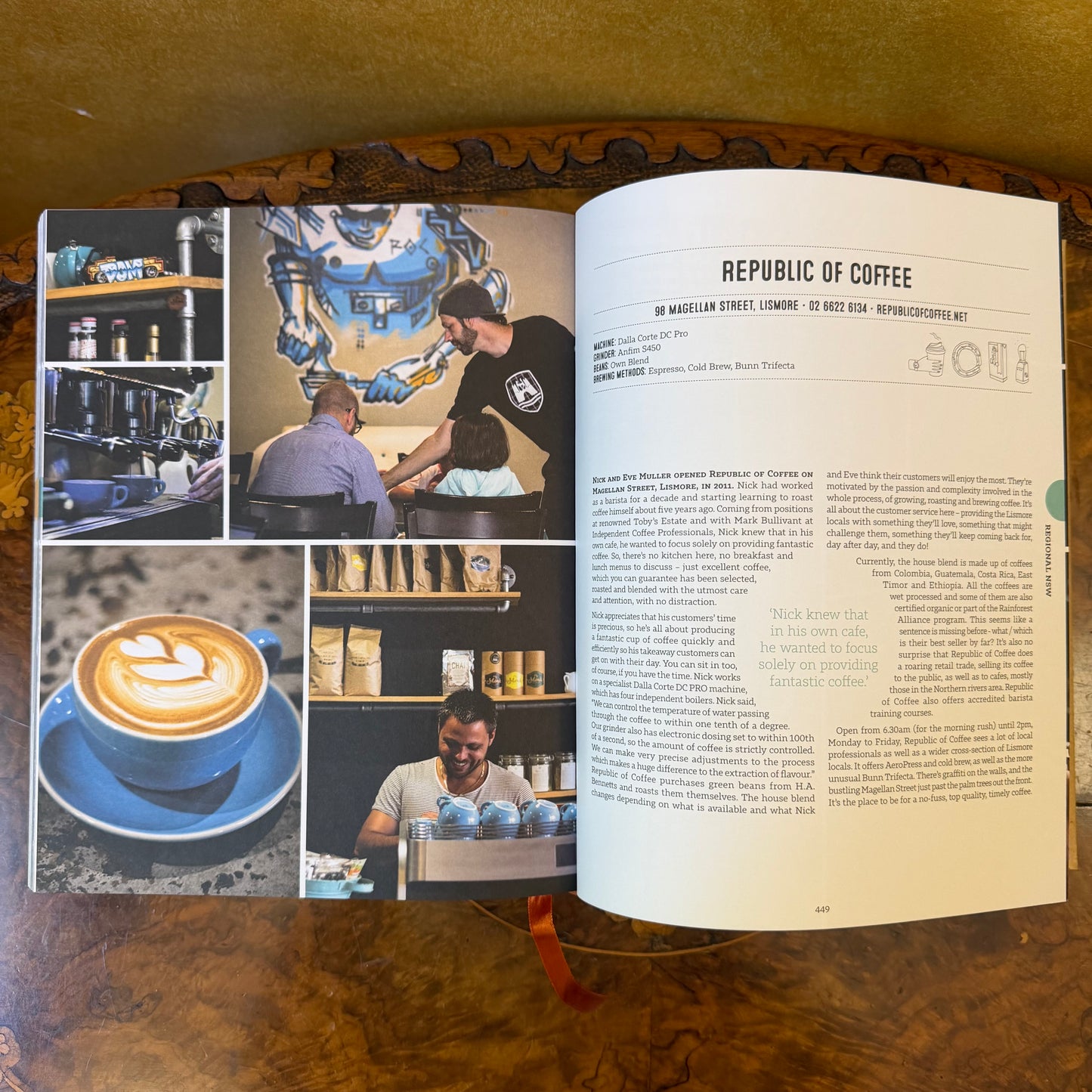 The Specialty Coffee Book NSW by Jonette George Hardcover Book