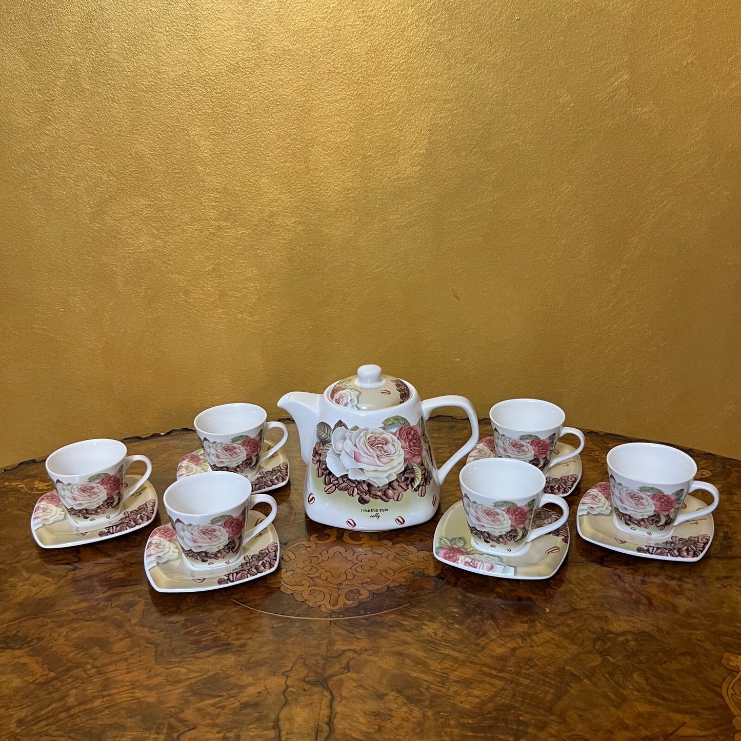 I Like This Style Really Tea Pot & Coffee Cup Set