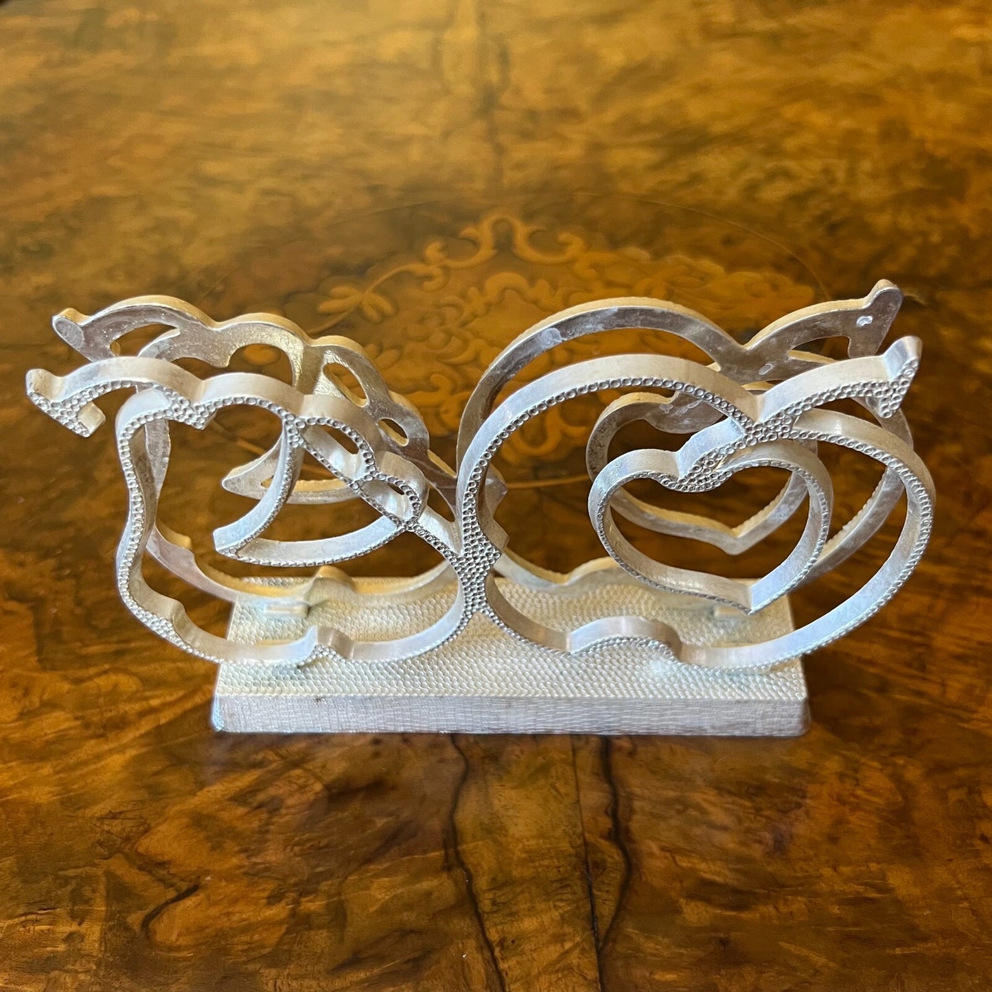 Italian Zinc Apple & Pear Napkin Holder or Letter Holder