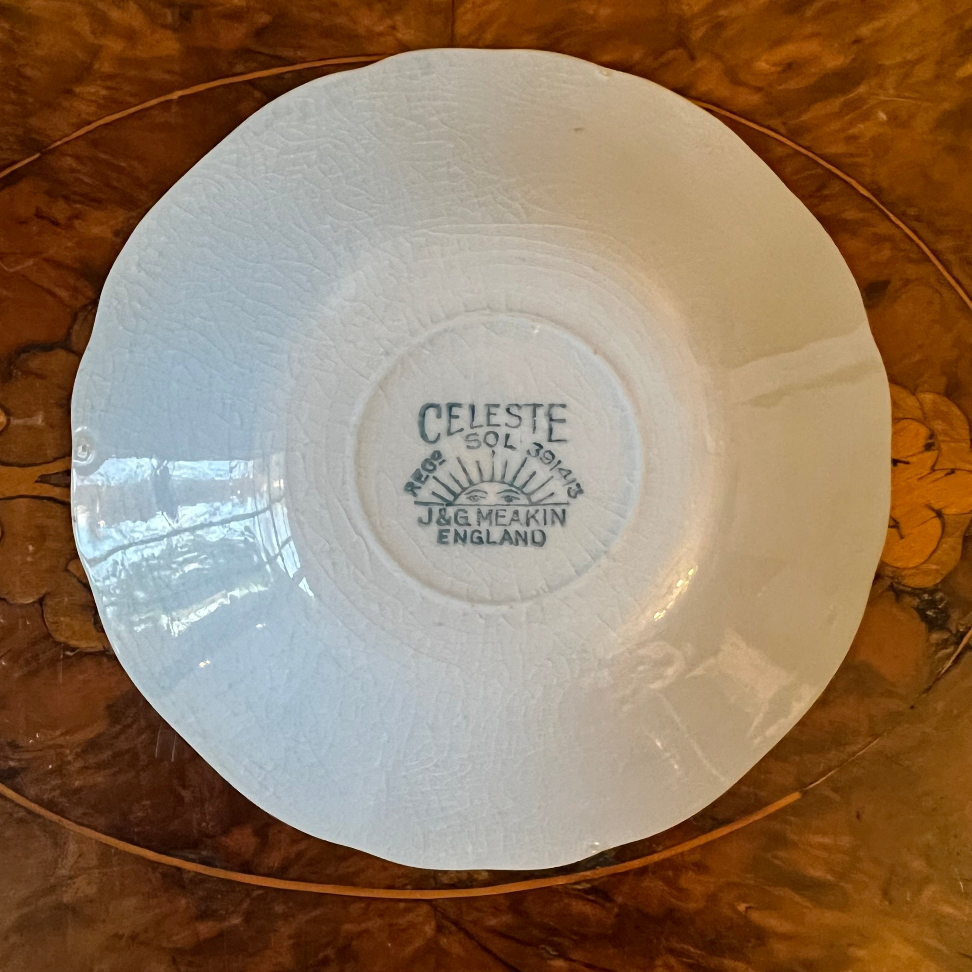J & G Meakin Celeste Light Blue Coffee Saucer