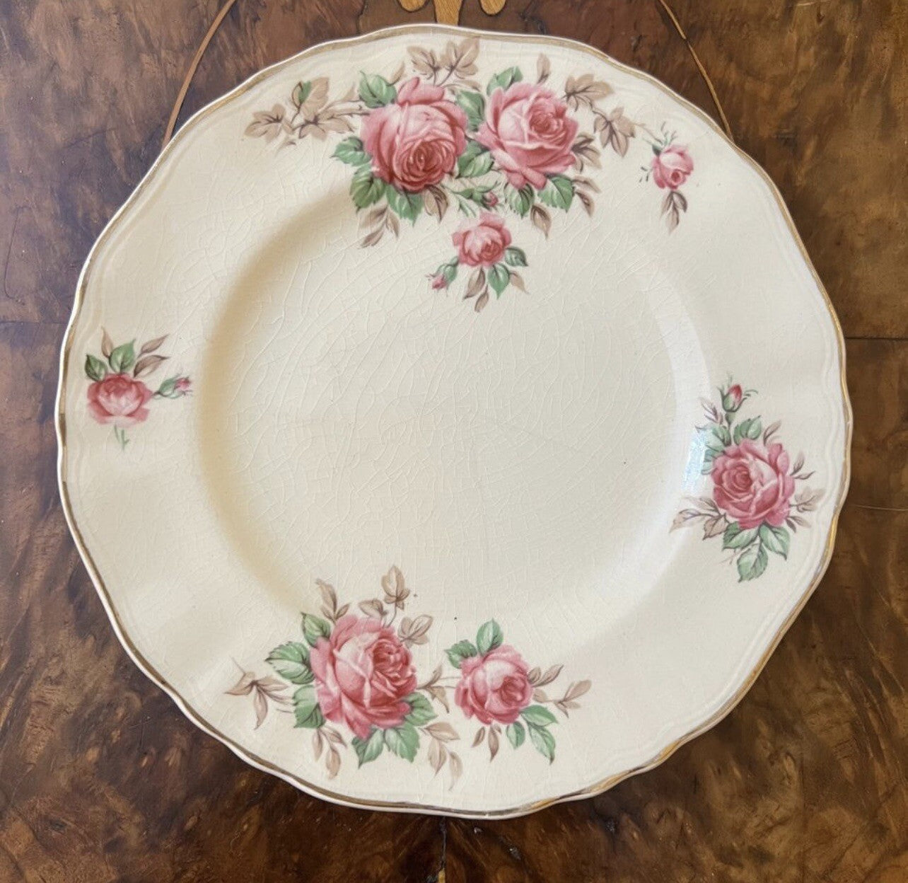 J & G Meakin Rose Print Set Side Plate