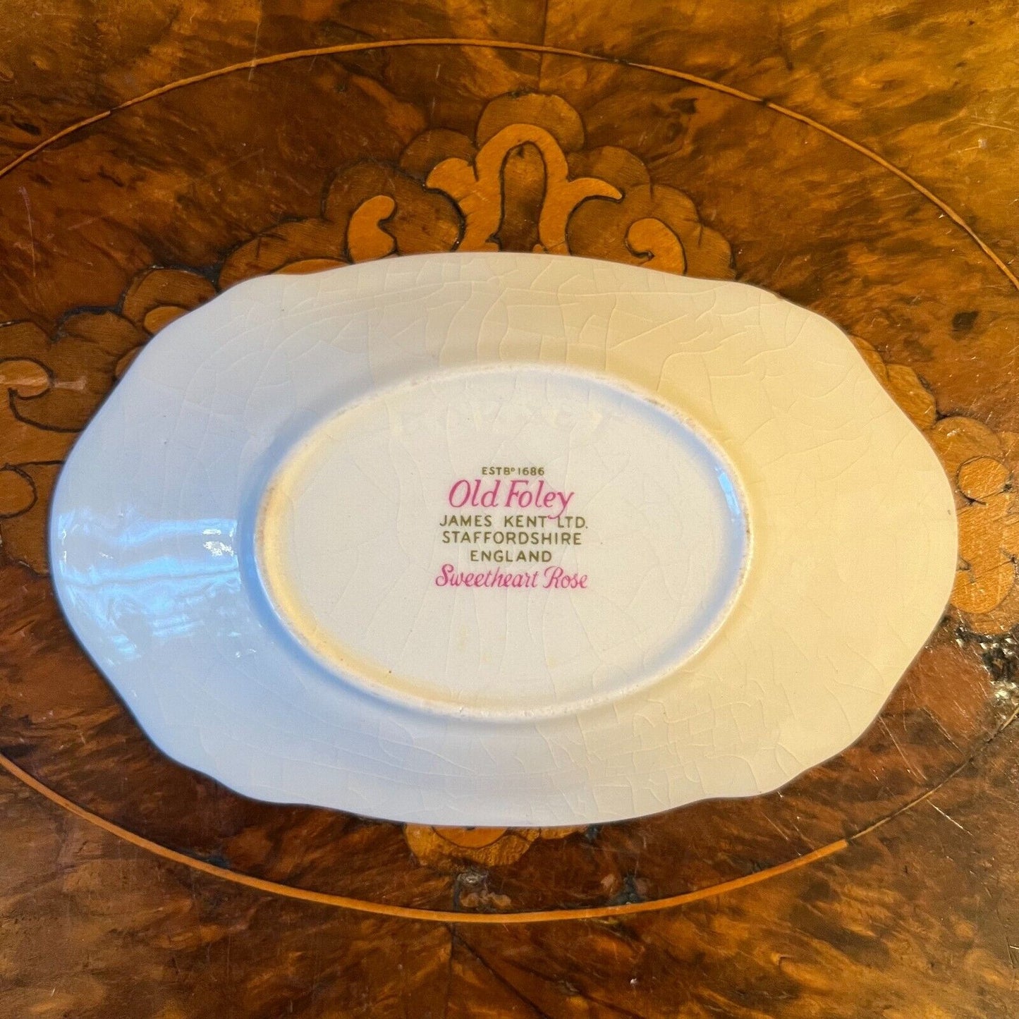 James Kent Old Foley Sweetheart Rose Small Trinket Dish