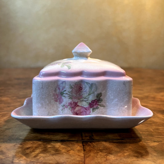 James Kent Old Foley Victoria Rose Butter Dish