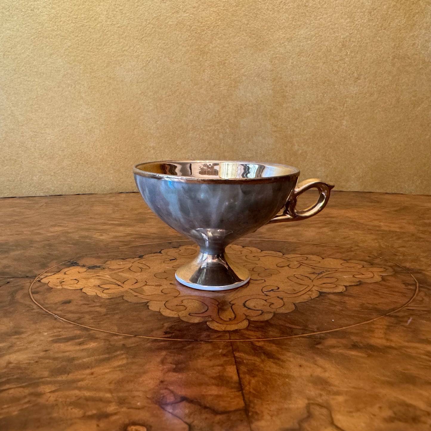Japanese Green Marle Gold Coffee Cup & Saucer