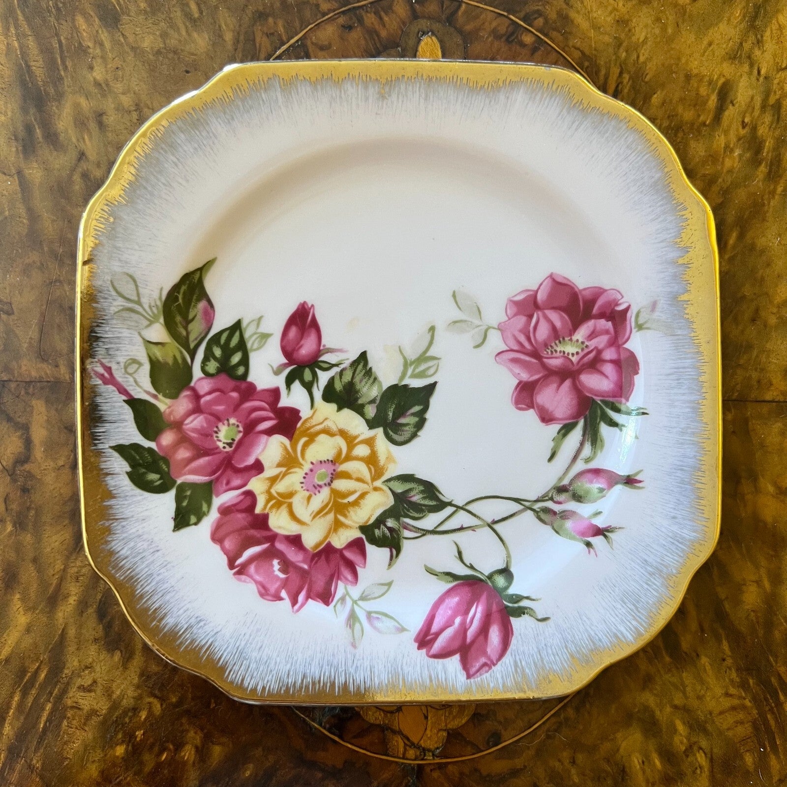 Japanese Pink Floral Side Plate