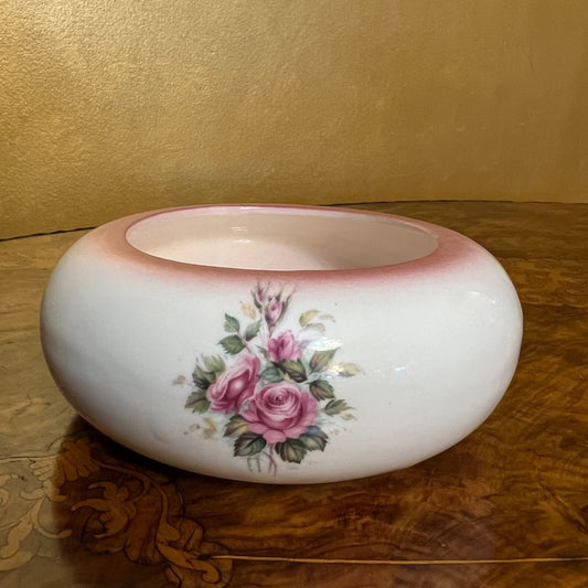 Kylie's Gift Pink Floral Print Porcelain Bowl/Pot