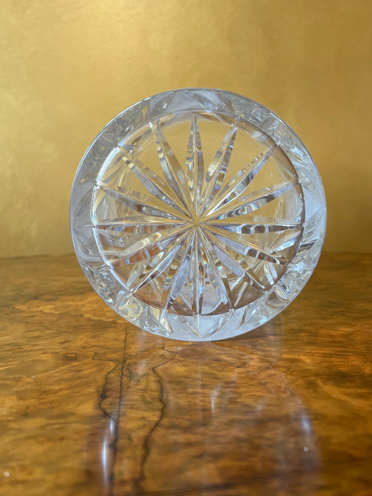 Large Crystal Cut Vase