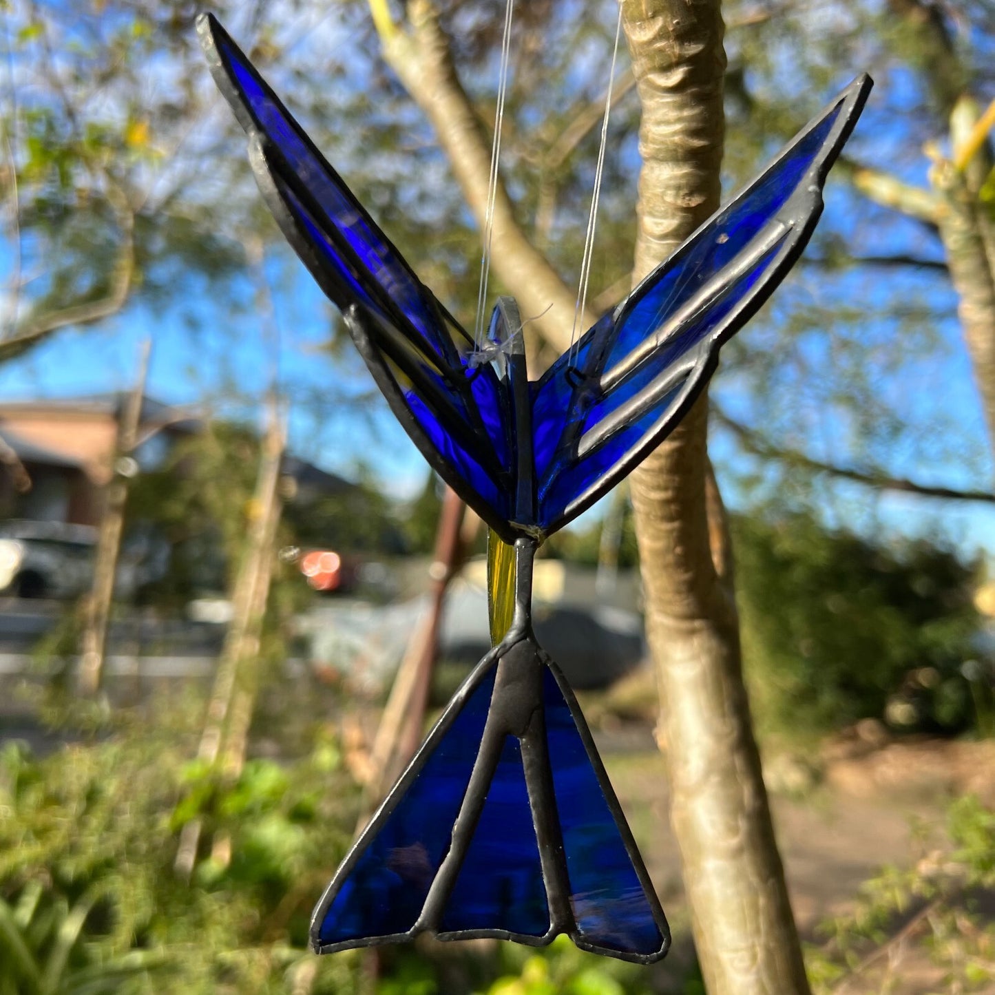 Lead Light Fairy Swallow Bird Sun catcher Hanging  Ornament