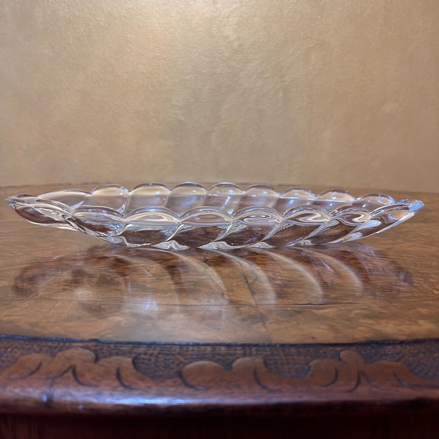 Leaf Shape Platter Glass