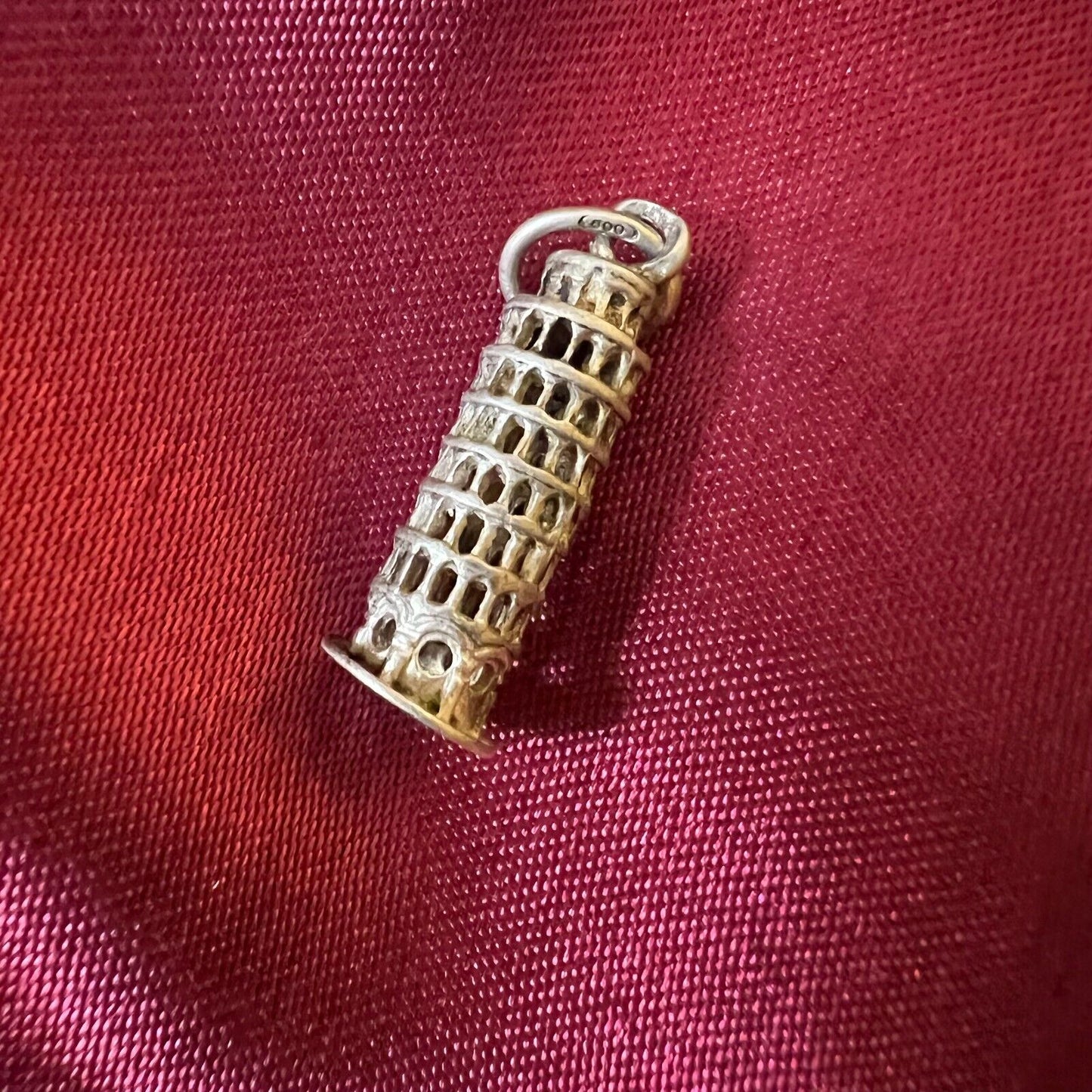 Leaning Tower Of Pisa 800 Silver Charm