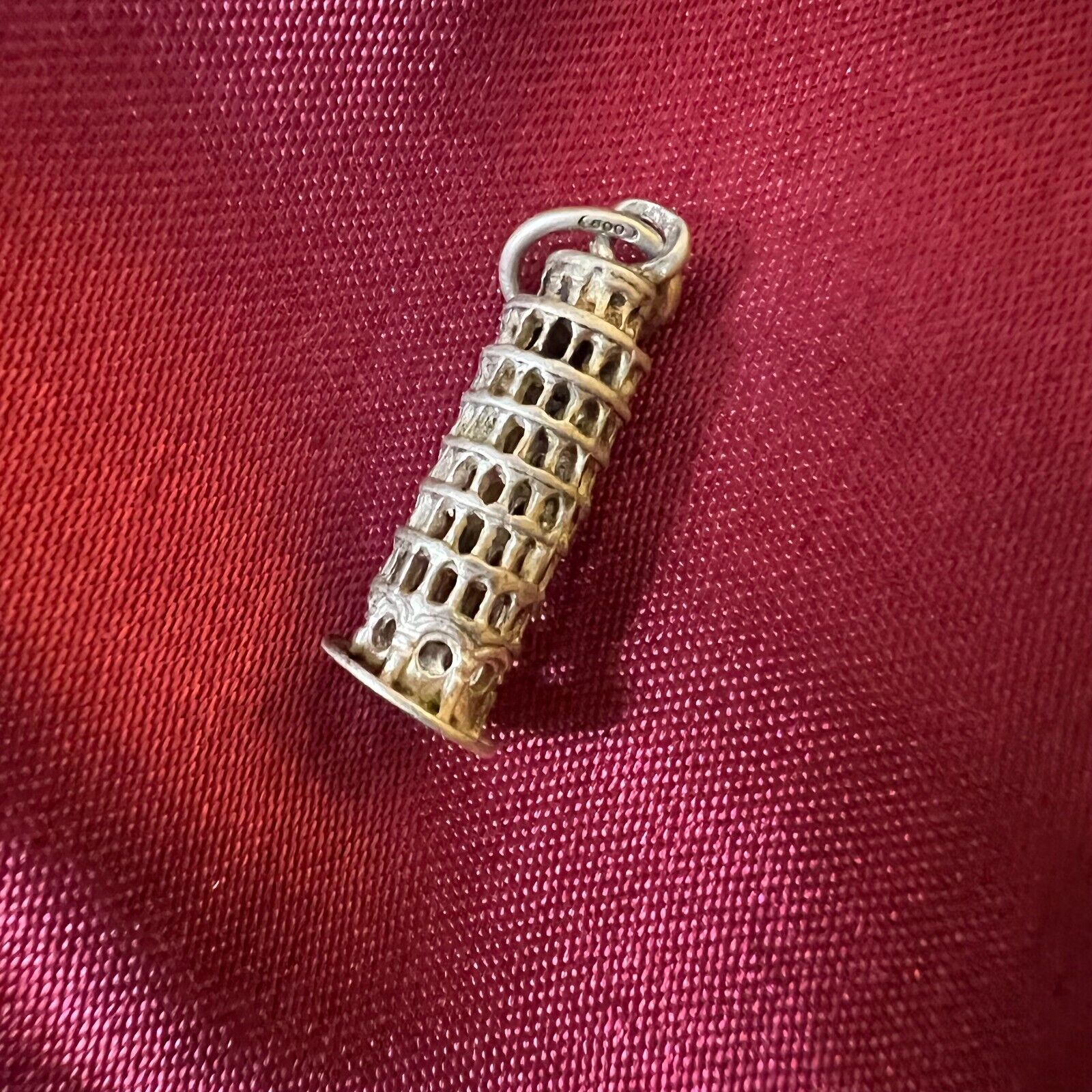 Leaning Tower Of Pisa 800 Silver Charm
