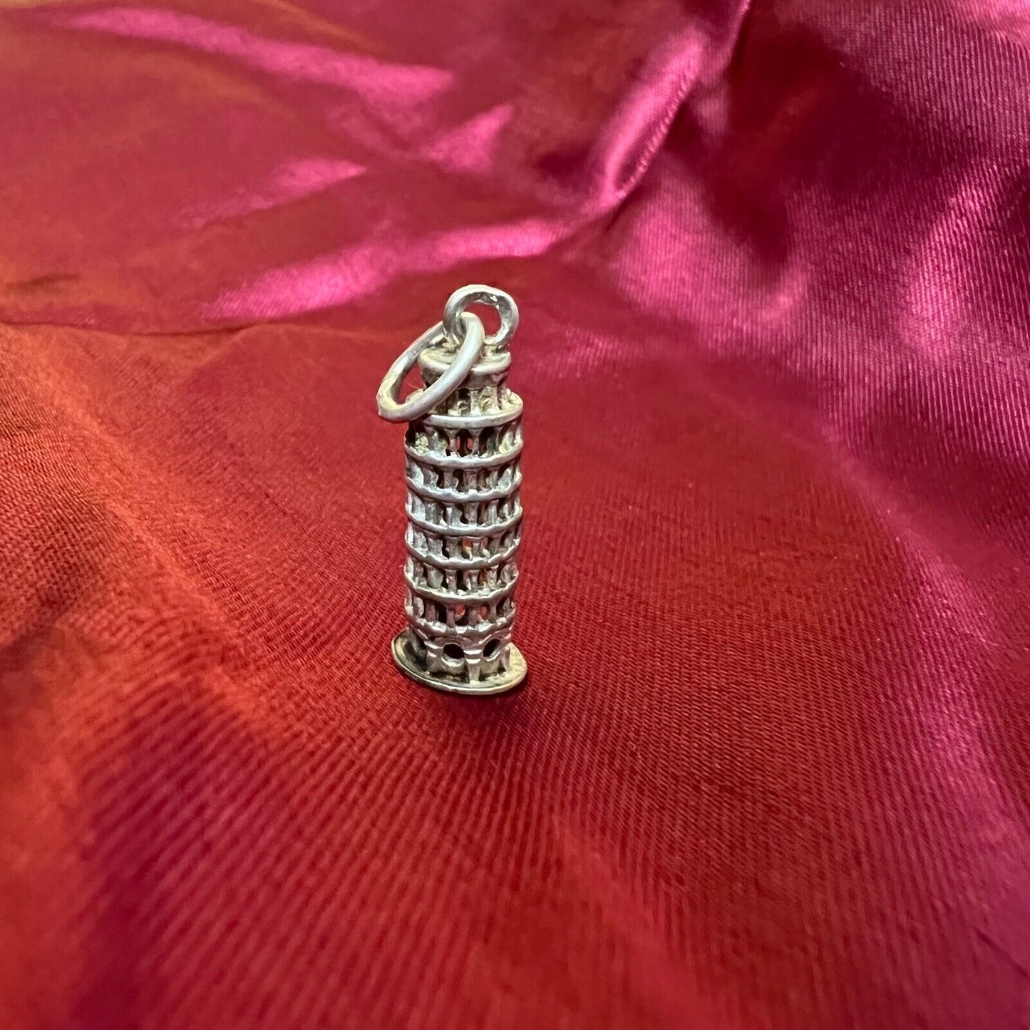 Leaning Tower Of Pisa 800 Silver Pendant