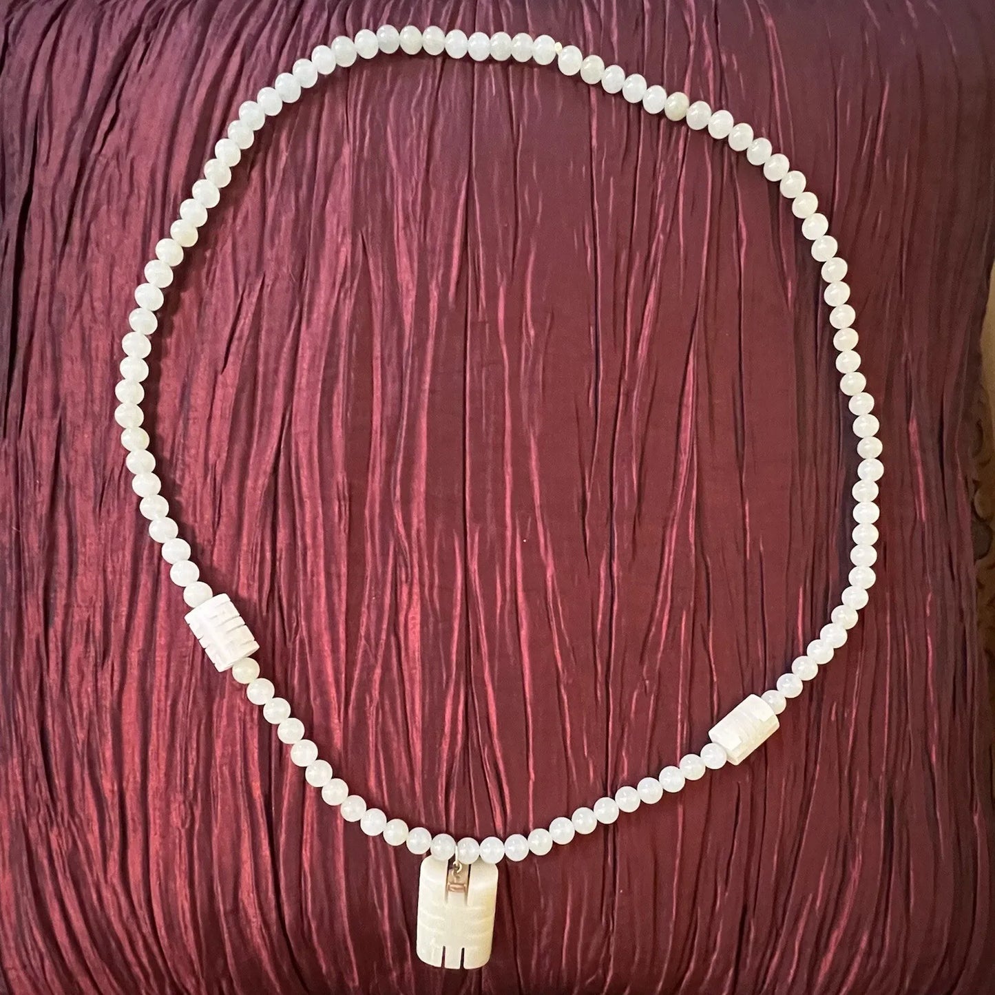 Vintage Light Jade Necklace