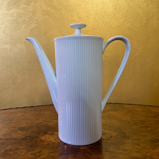 Lindau White Fine Bone China Tea Coffee Pot