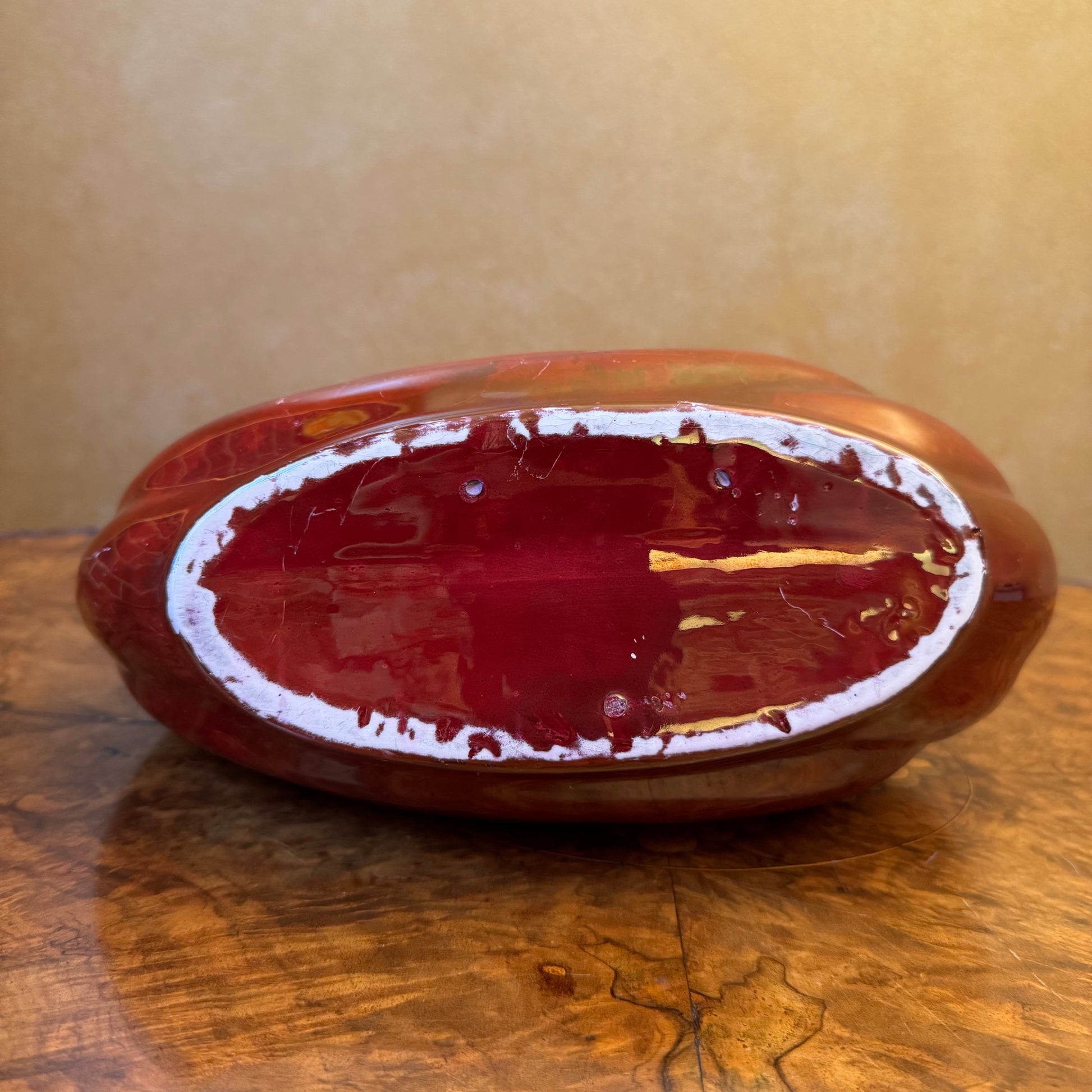 Lusture Ware Burgundy Bowl