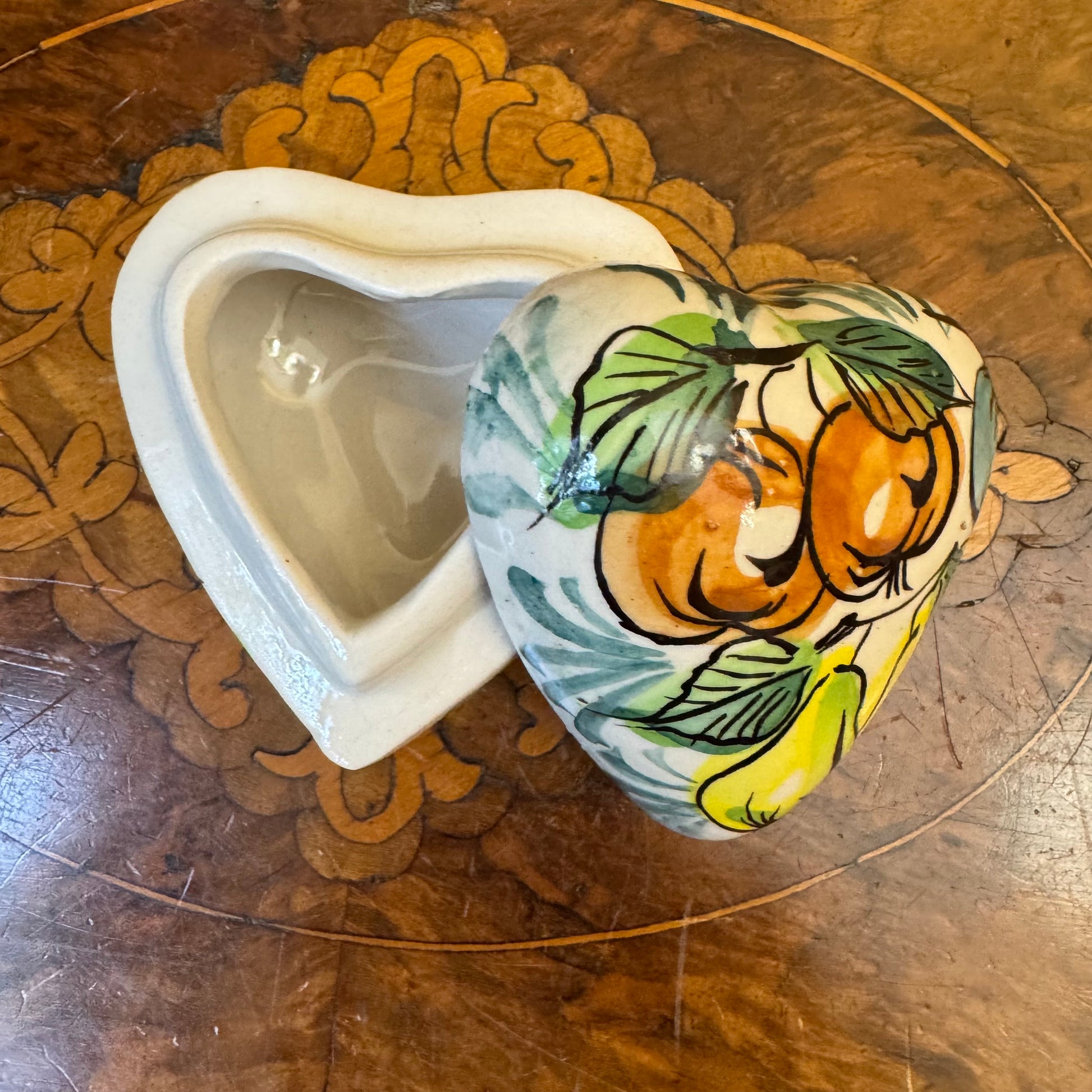Maltese Heart Shaped Trinket Box