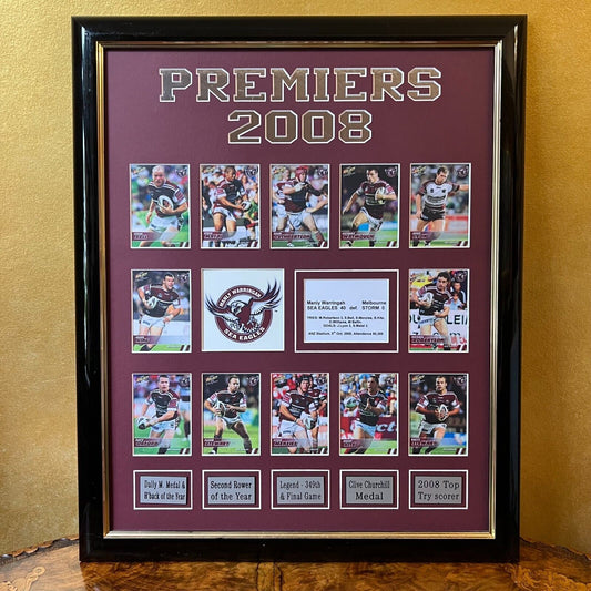 Manly Premiers 2008 Framed Memorabilia