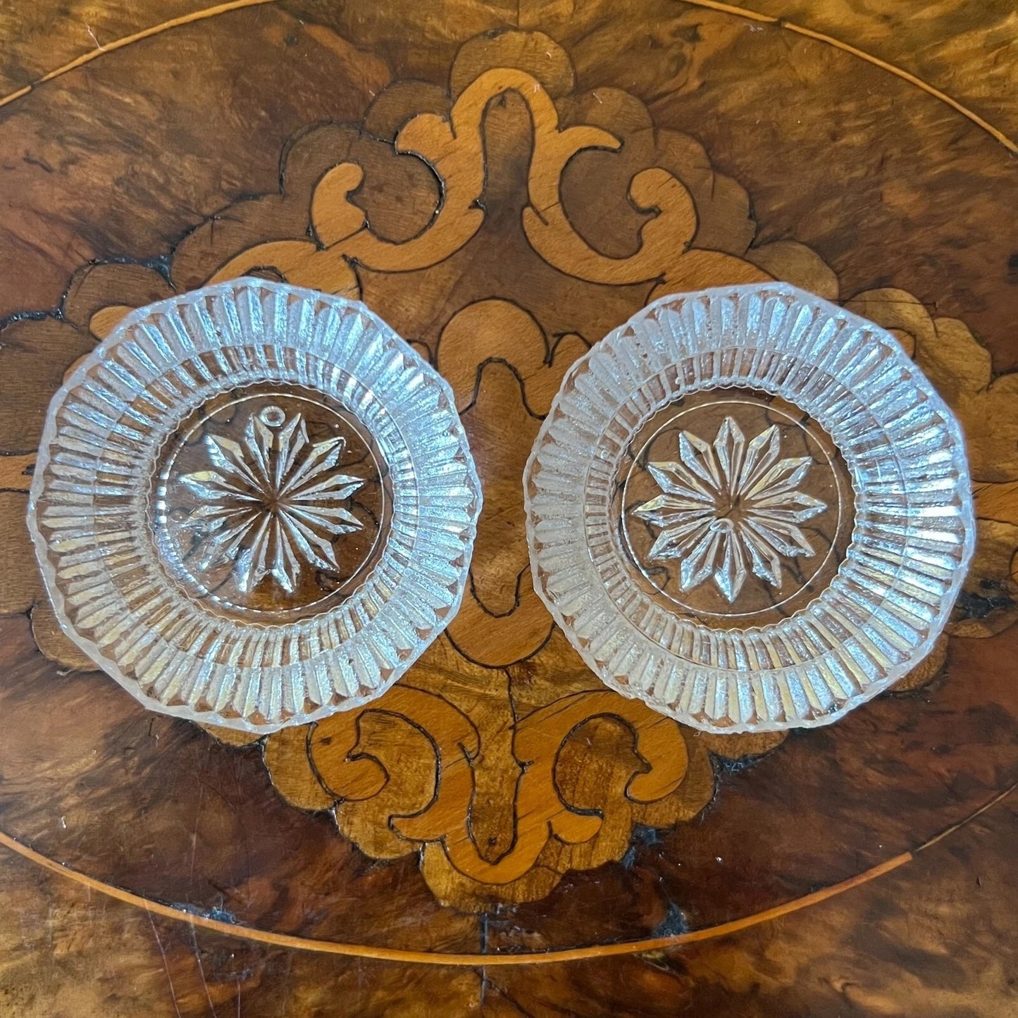 Miniature Glass Dish Pair