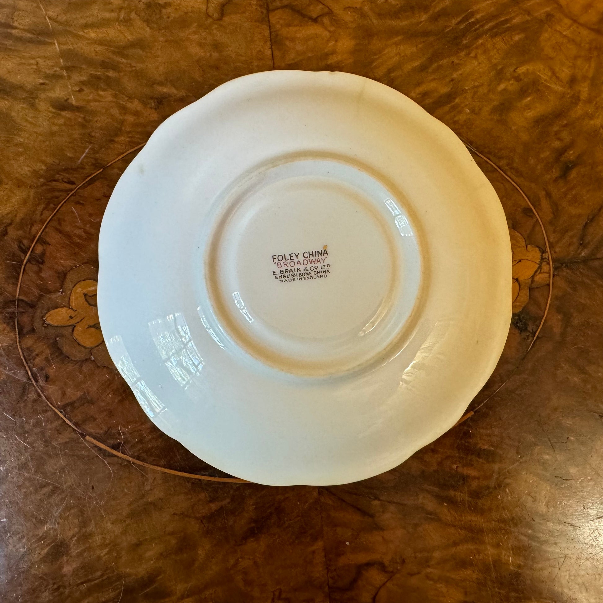 Old Foley Broadway Print Saucer