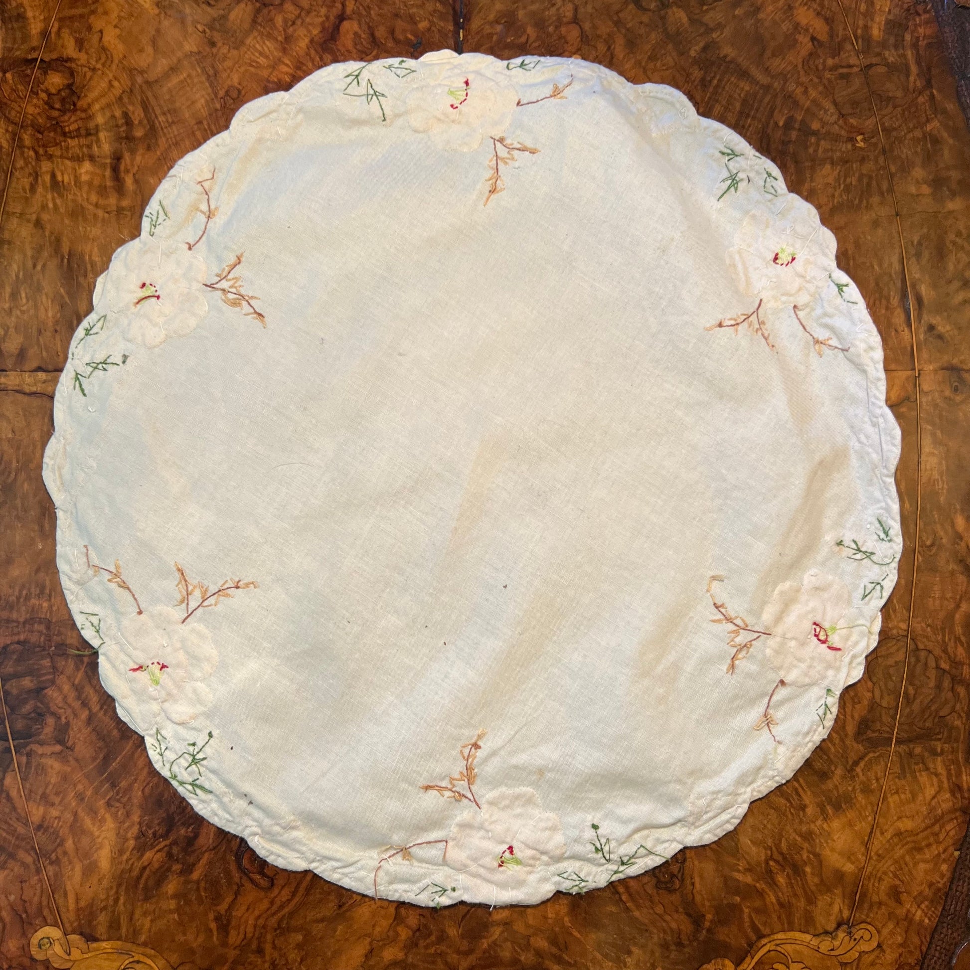 Orange Flower Doily