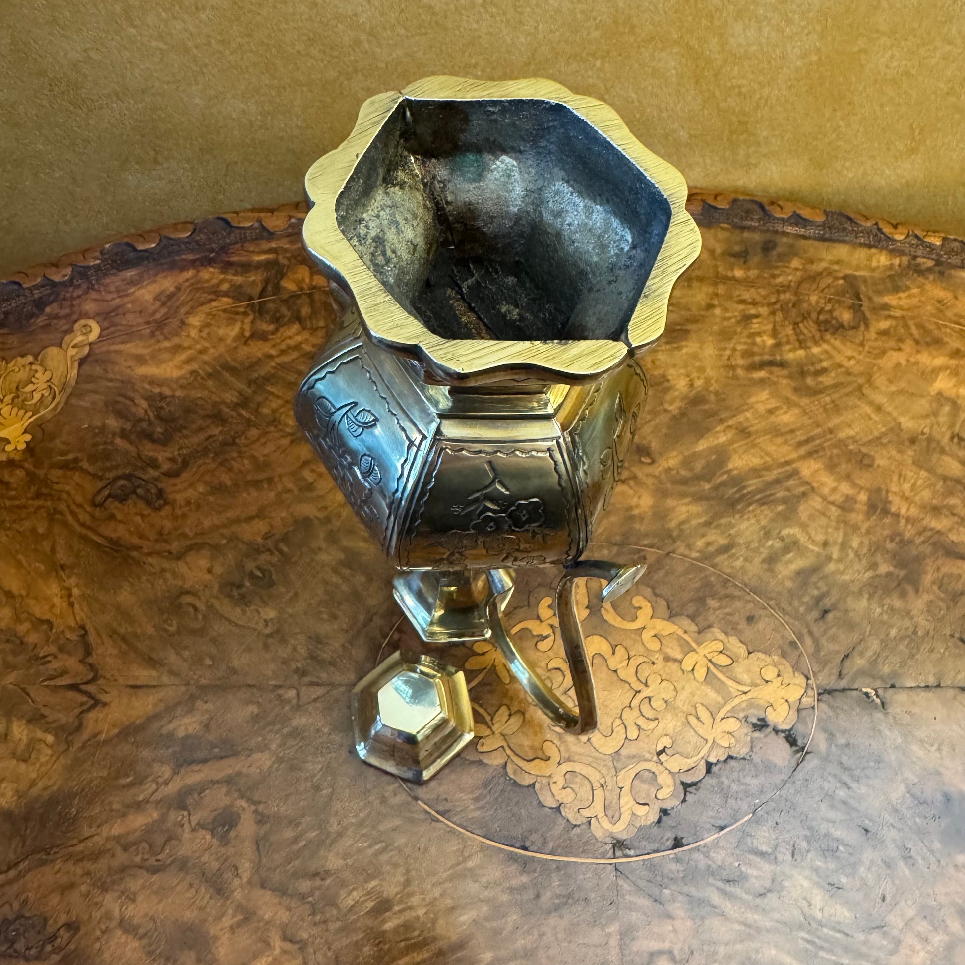 Oriental Solid Brass Tea Pot