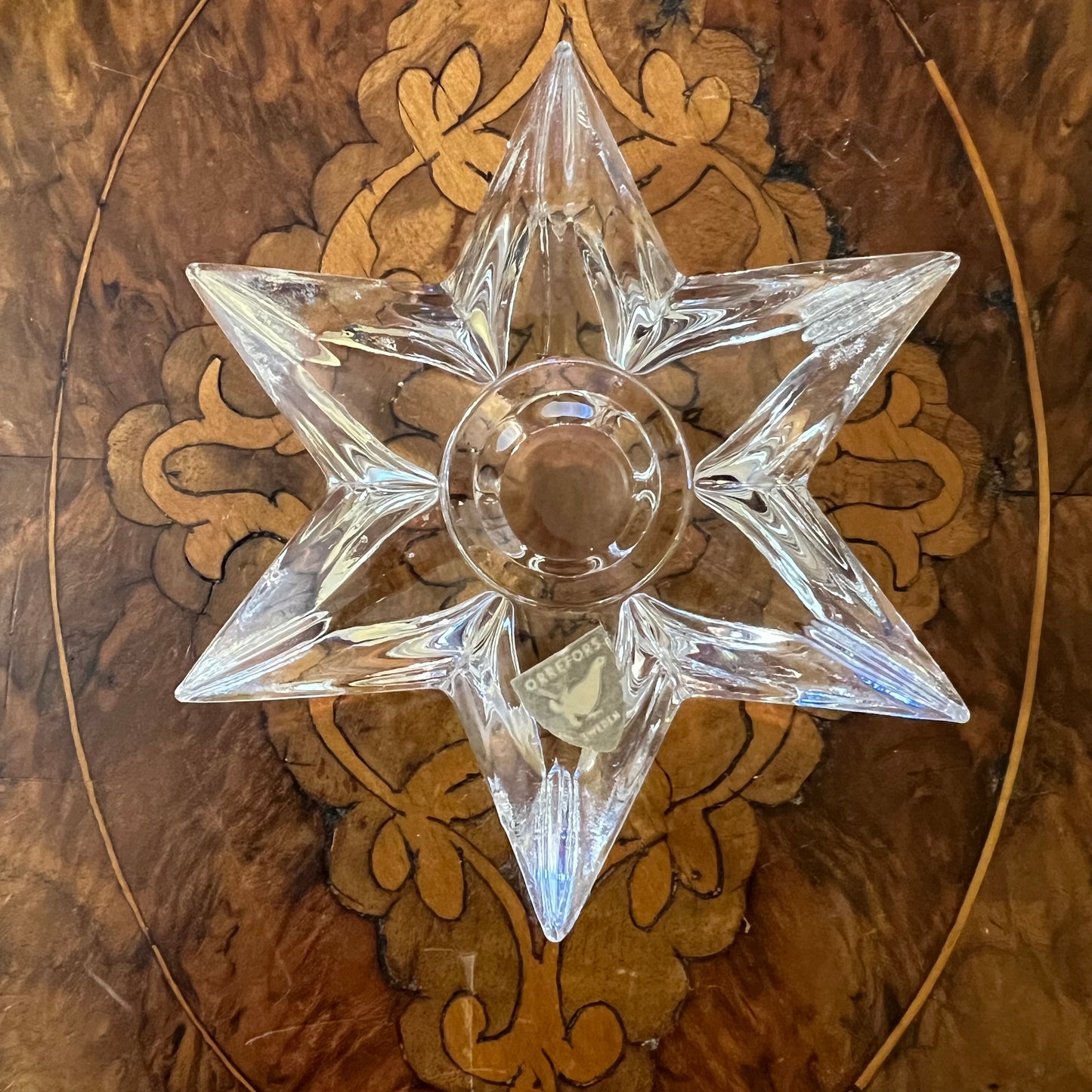Orrefors Star Candle Pair