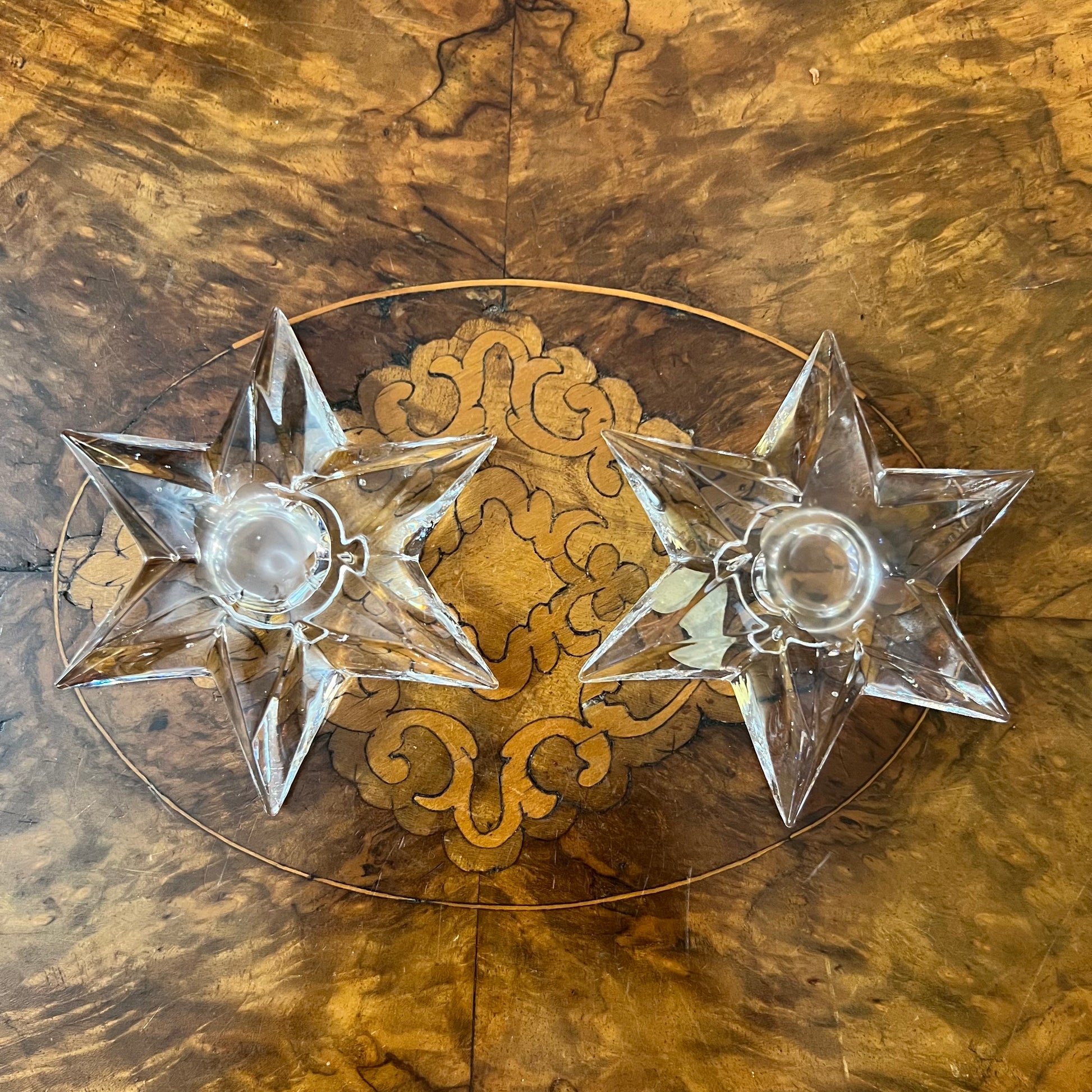 Orrefors Star Shaped Candle Holdes