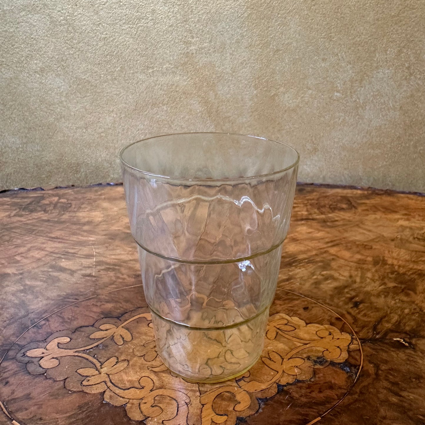 Pale Yellow Glass Drinking Glass