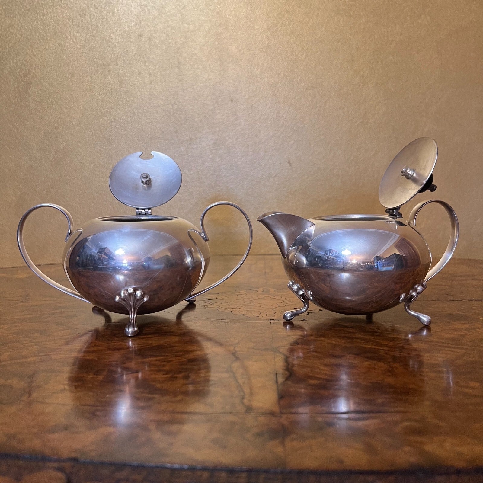 Paramount Silver Plate Sugar Bowl and Milk Jug