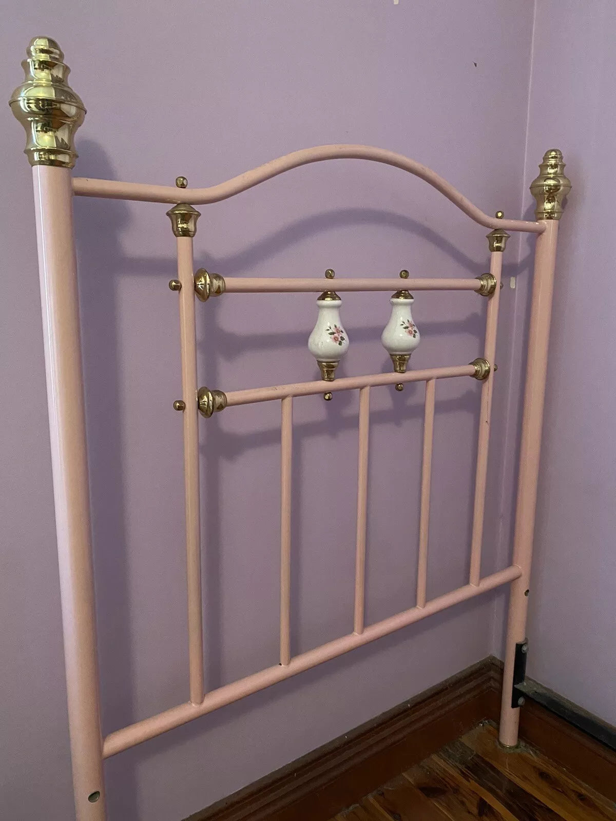Pink Metal Single Bed Frame