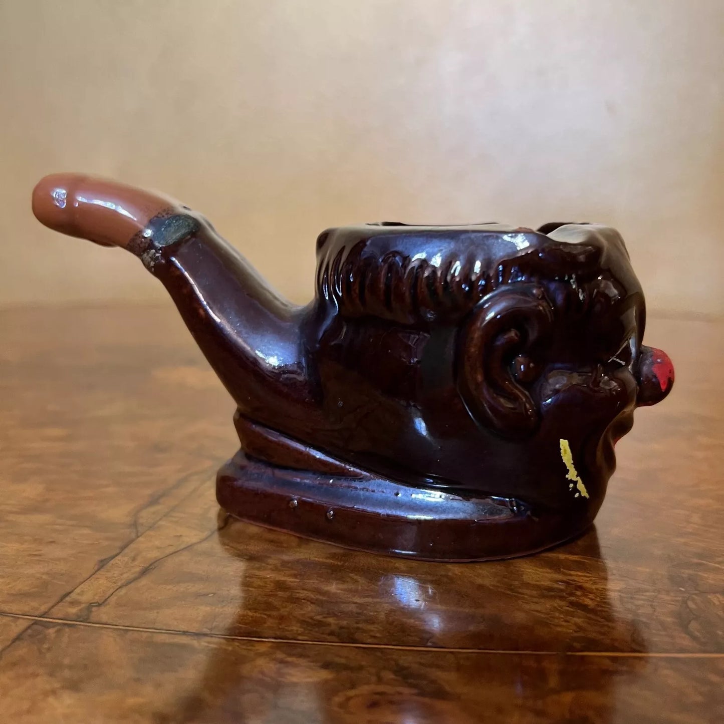 Antique 1920s Clown Pipe Shaped Ashtray