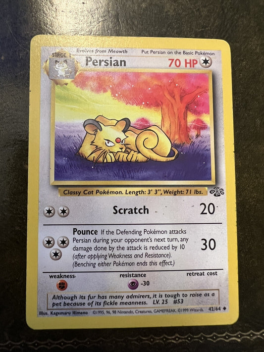 Pokémon Card Persian 1990s Uncommon