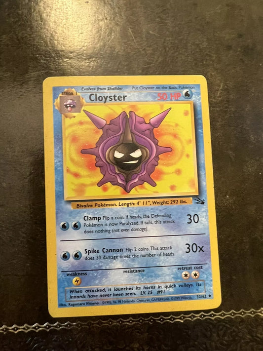 Pokemon Card Cloyster Uncommon 1990s