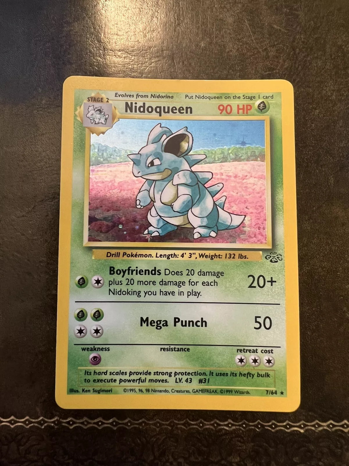 Pokemon Card 1999 Nidoqueen Holo Rare