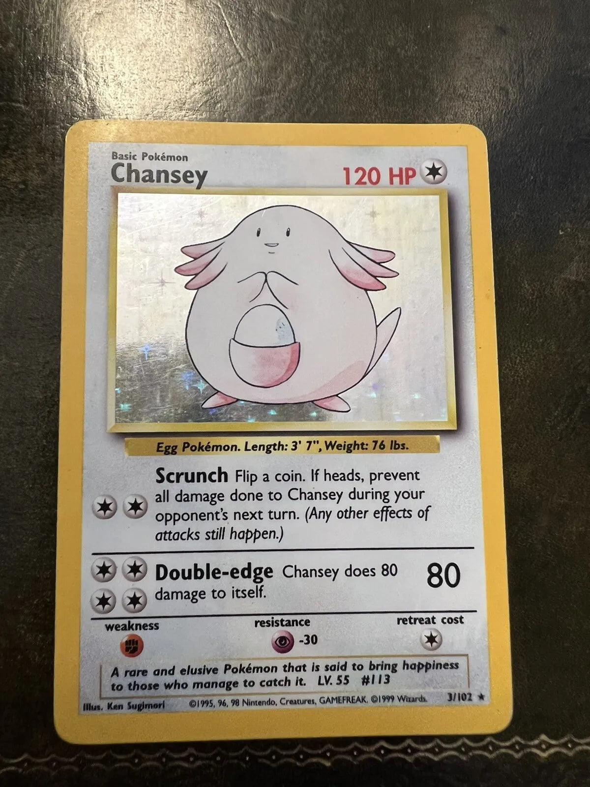 Pokemon Card Chansey 1990s Rare